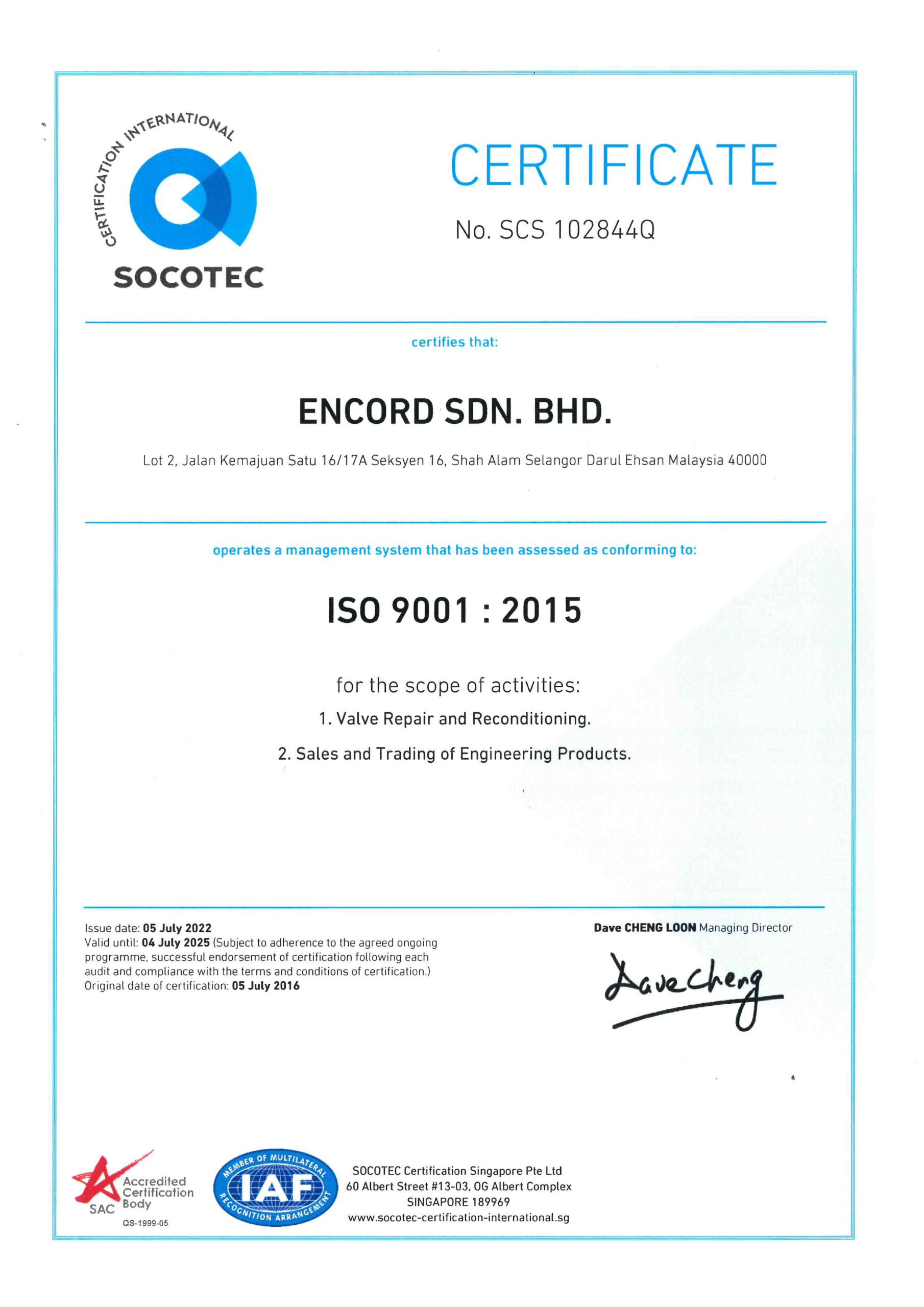 Encord ISO 9001